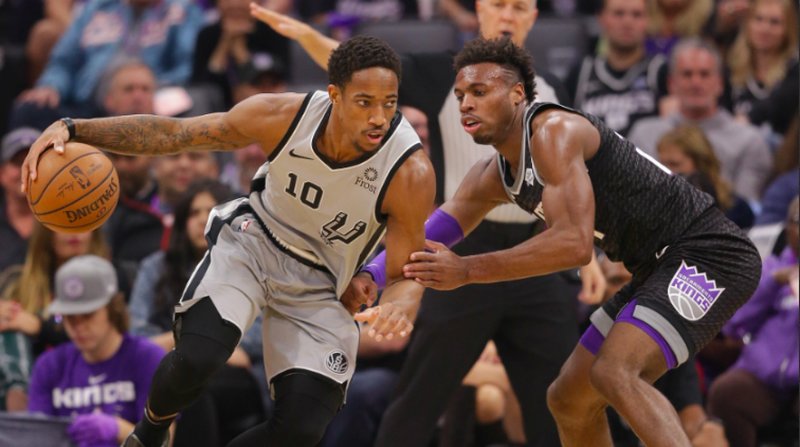 DeMar DeRozan och Buddy Hield DeMar DeRozan och Buddy Hield